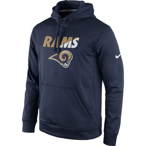 Los Angeles Rams Nike Kick Off Staff Performance Pullover Hoodie Navy - Click Image to Close